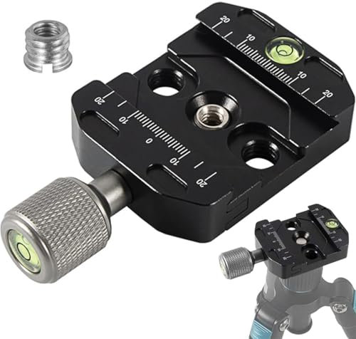 Aililong Morsetto a sgancio rapido Arca Swiss 50 mm – modello QR-50 – adatto per treppiedi con filettatura da 1/4 o 3/8 pollici