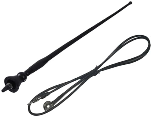 Waterproof Marine Antenna Rubber Duck Dipole Flexible Mast FM AM Antenna for Boat Radio Car ATV UTV RZR Tractor Motorcycle Yacht Black