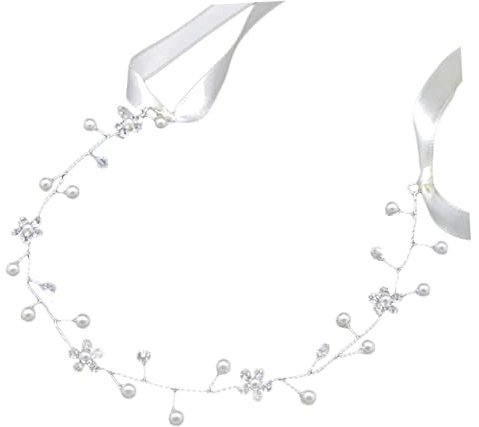 Healeved Stilvoller Blumen-haarkranz Mit Strasssteinen Braut-stirnband Kristallband Accessoire Für Hochzeitsfotografie