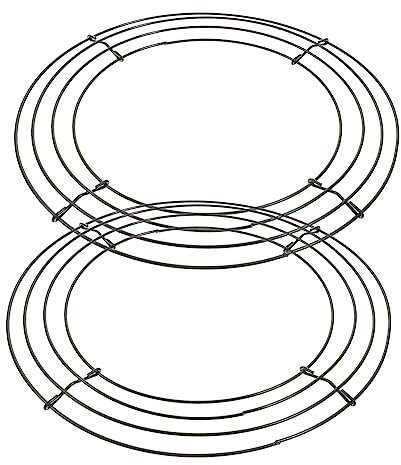 CONGARTENO 2stücke Wreath Rahmen Für Dekoration Runder Kranz Für Hochzeiten Weihnachten Und Festlichkeiten Für Kreative Blumenarrangements Und Wanddekoration