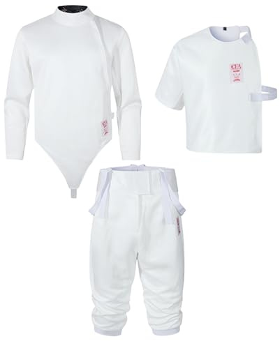 AIHUSASD Fencing Gear，Fencing Jacket，Fencing Pants，Ultra-Light Ice SLK Fabric, 450N Fencing Suit, Suitable for: foil/Epee/Sabre(52)