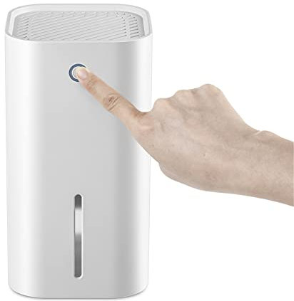 Deshumidificador eléctrico portátil de 850 ml para el hogar con apagado automático inteligente, pequeño, silencioso, ideal para habitaciones húmedas, dormitorios, baños, armarios, sótanos, oficinas,