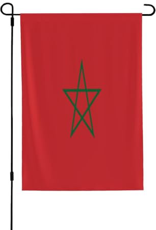 Bandiera del Marocco 71,1 x 101,6 cm, decorativa su entrambi i lati, bandiere da giardino per esterni, perfetta per patio, camera da letto e giardino