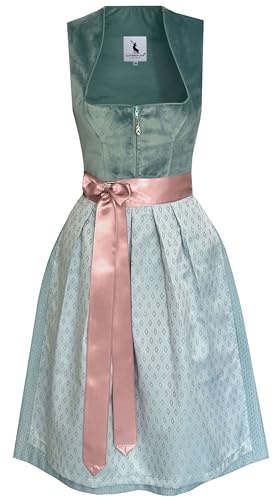 Alpenmärchen Midi Dirndl aus Exklusiver Kollektion inkl. Schürze Gr.32-54 - ALM1022