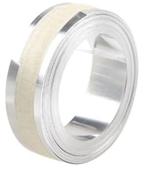 Horett Alunum Manuelles 3D-Prägeband, selbstklebendes Metall-Etikettenmacher-Nachfüllpackung, kompatibel mit Etikettenmachern M1011/M11-1 Rolle, 12 mm x 3,65 m