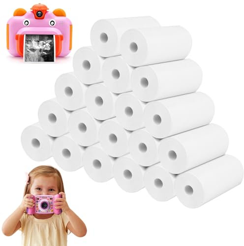 TOSAVGA 20 Rollen Thermopapier für Drucker, 57 x 25 mm – Thermopapier für kleine Kameras – für Thermodrucker