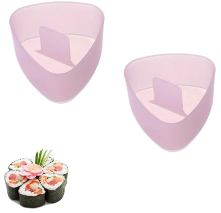 HUATEEN Onigiri-Form,2 PCS Teiliges Dreieckige Sushi-Onigiri-Formpresse,Sushi-Pressform-Dreieck,Reisbällchen-Former,DIY-Werkzeug Kochen in der Küche