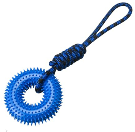 usefulbeauty Juguete para morder para perros | Anillo Picot para masticadores – Juguetes de dentición para cachorros con cuerda para masticar liberador de aburrimiento, perros, tallas pequeñas