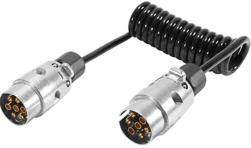 ETUKER Cavo Prolunga Rimorchio 7Poli 12v 1.7meters Spirale Prolunga Filo Carrello Traino 7pole