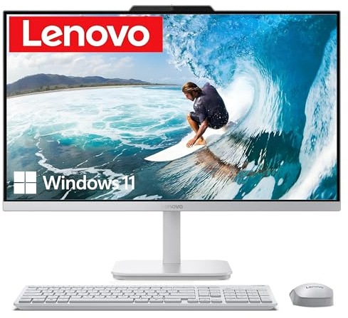 Lenovo 24 FHD All-in-One Desktop Computer, Intel 4-Core Processor (Beats i3-1110G4), 8GB RAM, 512GB PCIe SSD, HDMI, WiFi 6, RJ45, Bluetooth, Business AIO, Vent-Hear, Keyboard & Mouse, Windows 11 Pro