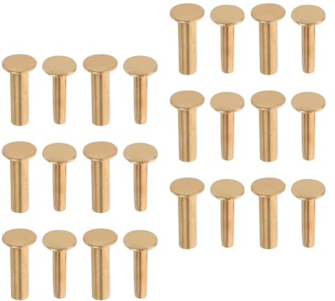 HOODANCOS 14 Paires de Rivets en Cuivre 1,6 Mm pour Poignée de Couteau, Fixation Robuste pour Ustensiles Cuisine, Accessoires DIY pour Réparation et Remplacement de Manches de Couteaux