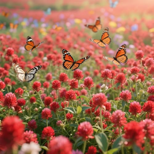 20000+ Trifoglio rosso, non OGM, micro-trifoglio perenne come alternativa al prato, coprisuolo e habitat per gli impollinatori, resistente alla siccità, facile da curare