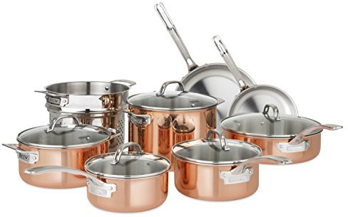 Viking 40571-9993C Kupfer-Edelstahl-Kochgeschirr-Set, silber