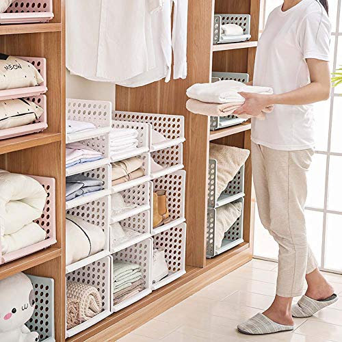 Homieco Stoccaggio Cassetti Scaffali Vestiti 3 Colori Organizer Basket Scaffale Accatastamento Cassetti Mobili per la Casa Divisorio Divisorio Pannelli da Gioco Cube Snack Contenitori