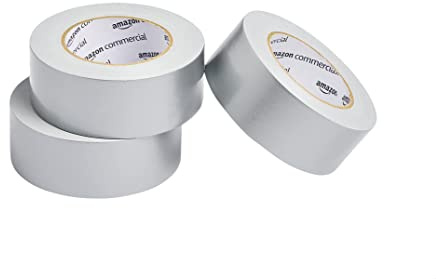 AmazonCommercial Advanced Strength Duct Tape, 1.88-inch by 45-yard, 4.77 centimètres x 41.14 mètres, lot de 3, Argenté