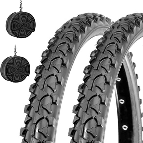 ECOVELO 2 Reifen MTB DEESTONE 26 x 1,90 + Schläuche Reifen schwarz Mountainbike 47-559