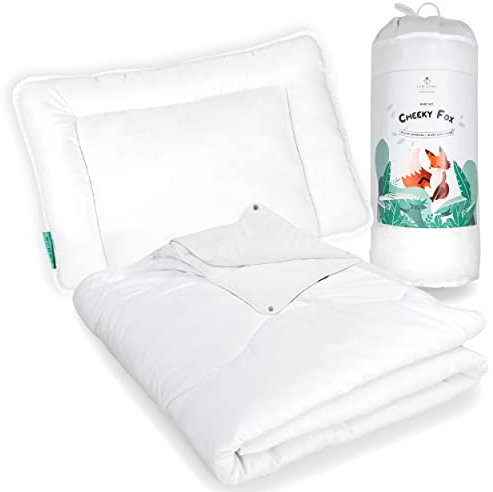 FAM' HOME set di biancheria da letto per bambini 4 stagioni, piumone 100 x135 bambini e cuscino 40x60| Qualità certificata Oeko-tex Standard 100| Realizzato in UE|Adatto per letto 70x140cm