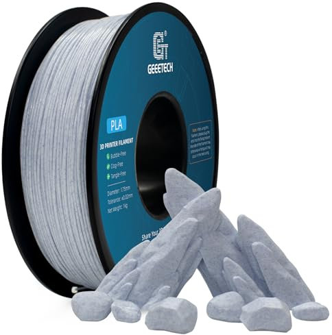 GEEETECH PLA Filament 1.75mm, 3D Drucker Filament Marmor Blau, PLA Marmor Filament 1kg Spool