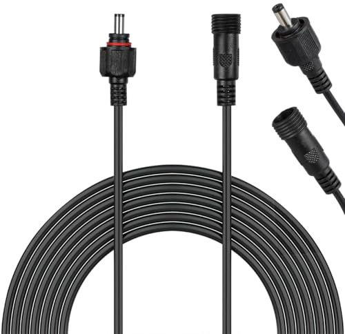 Garneck 5 Meters Dc Power Extension Cable DC Male to Female Plug for Solar Lamp Water Pump Solar Security Camera