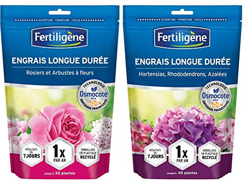 Fertiligène Engrais Longue durée Osmocote Max Rosiers et Arbustes à Fleurs 700g Engrais Longue durée Osmocote Max Hortensias, Rhododendrons, Azalées 700g