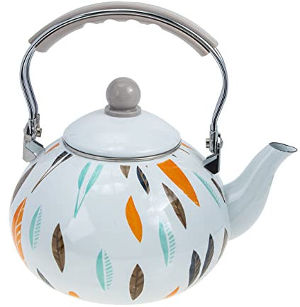 BESTonZON Olla De Esmalte Verter Sobre Tetera Hervidor De Agua Doméstico Tetera De Porcelana Tetera Turca Teteras Antiguas Contenedor De Agua De Esmalte Tetera Esmaltada Café Jarra De Leche