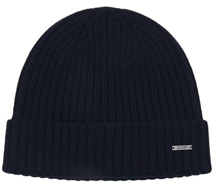 Joop! Herren warme Strickmütze aus 100% Kaschmir, Navy