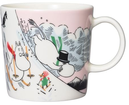 Arabia Moomin 1068266 Gobelet à anse en porcelaine vitrocéramique, contenance : 300 ml, dimensions : 11 x 8,3 x 8,1 cm