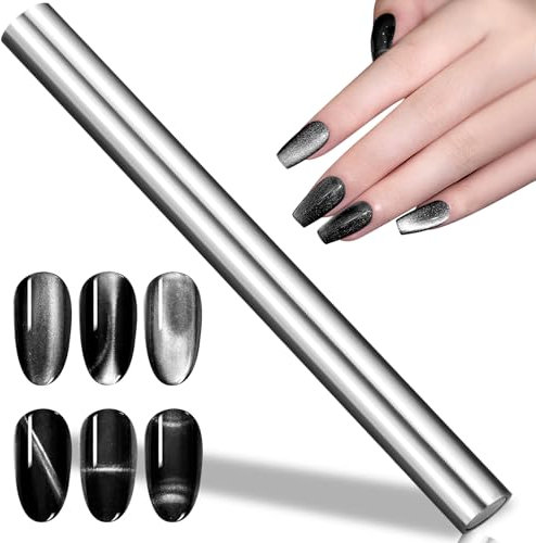 Vnjaoi Nagel Magnet Werkzeug,Super lang Doppelkopf Nagel Magnet Stifte Magnet Stick 3D Magnetic Cat Eye Gel Polish Nail Art, für DIY 3d Magnetic, Salon, Studio oder Zuhause