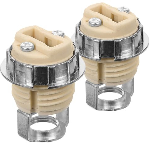 HOLIDYOYO Douille G9 En Céramique Avec Support Métallique 2 Pièces Porte-Ampoule Sécurisé Compatible Ampoule Halogène Led Kit De Remplacement Pour Bricolage Électrique