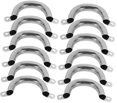 Hoement Asas De Olla De Acero Inoxidable 12 Piezas Mango Lateral Práctico Tubulares Resistentes para Cocina Ollas y Vaporeras Repuesto para Uso Doméstico