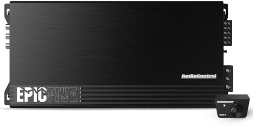 AudioControl EPICFIVE 5-Channel Amplifier Car Audio 1100W RMS, Compact Digital Class D, Includes Bass Knob, High/Low Pass & Subsonic Filter, Epic Bass Boost, Smart Auto Protection, Epicenter Link