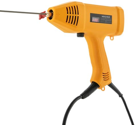 Soldador eléctrico de mano de 220 V, kit de soldadura por arco digital portátil, pistola de soldadura para soporte de metal, color naranja