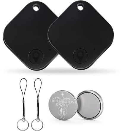 Air Tags-2 Pack Tracker Tag Schlüsselfinder Kompatibel mit Apple Wo ist? APP (iOS NUR), Austauschbarer Akku, Key Finder für Schlüssel, Rucksack, Koffer, Brieftasche