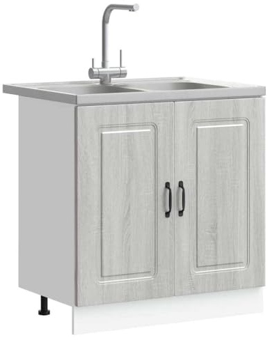 vidaXL Köksskåp Kalmar Grå Sonoma 80 x 46 x 81,5 cm Konstruerat trä
