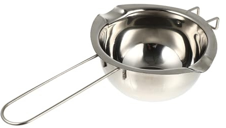 HOMSFOU Long Handle Soap Melting Pot for DIY Handcrafted Soap Making Heat-Resistant Wax Container Double Boiler Design for Candle and Wax Melting Projects