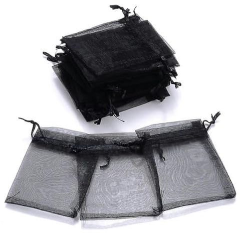 Geschenktüten, Partygeschenktüten, Organzabeutel, kleine Kordelzugbeutel, 100 Stück Schmuckverpackungsbeutel 7 x 9 cm Organzabeutel Aufbewahrung Make-up Hochzeit Kordelzugbeutel