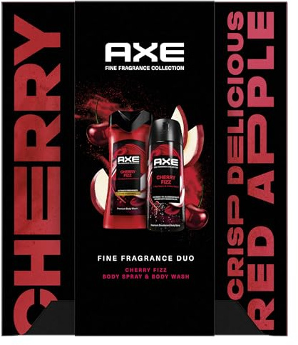 Axe Fine Fragrance Collection Geschenkset Cherry Fizz Pflegeset mit Bodyspray und Duschgel (150 ml + 225 ml)