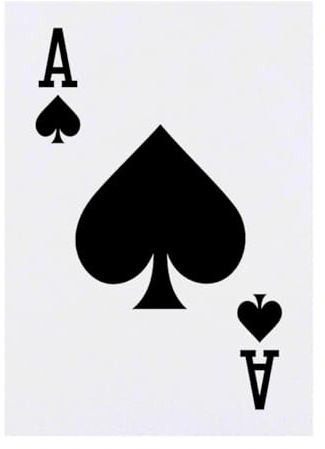 Azeeda 'Ace Of Spades' Temporary Tattoo - A6 (TO00089839) | Water Resistant Skin Safe Transfer for Parties, Costumes and Gifts