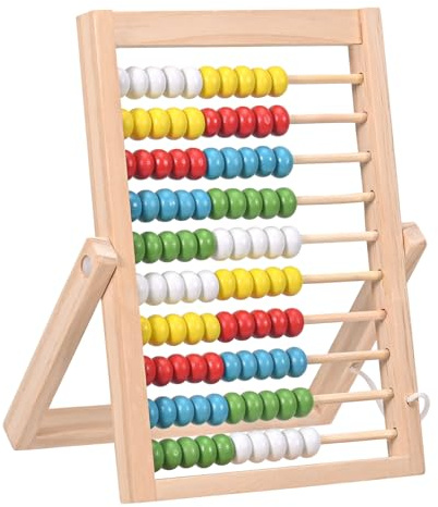 MumdoYAL Rechenschieber Mit 100 Bunte Perlen, Abakus Kinder, Rechenhilfe 1 Klasse, Rechenrahmen, Rechenschieber Bis 100, Mathematik Aufklärung Spielzeug Für Kinder