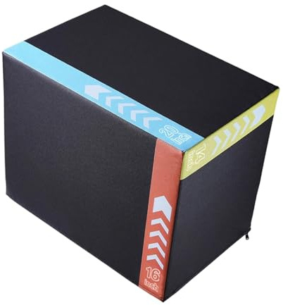 KiBcsLic Scatola Pliometrica Box per Pedana Step Box per Esercizi E Cubo da Salto Attrezzo Tre in Allenare Agilità E Potenza Muscolare Adatta PE, Style C