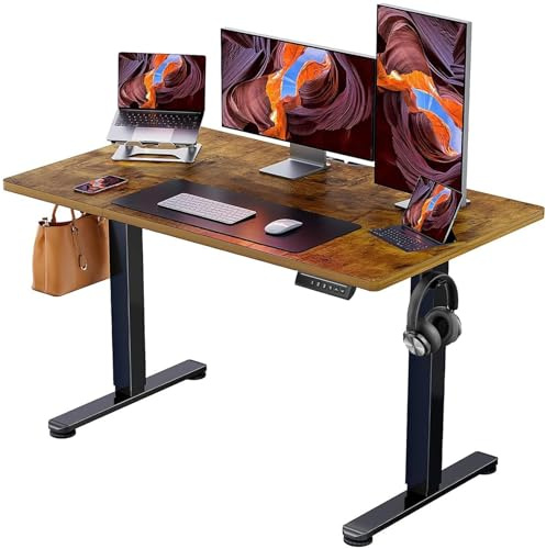 ErGear Electric Standing Desk 120 x 60cm 4 Memory with Splice Board