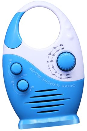 Toddmomy Mini Tragbares Duschradio Wasserdichtes Am Fm Radio für Badezimmer und Outdoor Kompakt Einfach zu Bedienen als Geschenk für Familie und Freunde