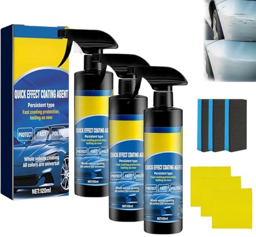 Agent De Revêtement à Effet Rapide Pour La Voiture,Voiture Quick Effect Coating Agent,Pour VéHicules Berline Automotive Rv Truck (3PCS)