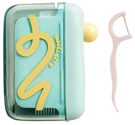 Dispenser per pick di interdentale - scatola del di automatico, per organizzatore compatto, supporto igienico per stuzzicarsi, comodo strumento dentale | Contenitore di pulizia