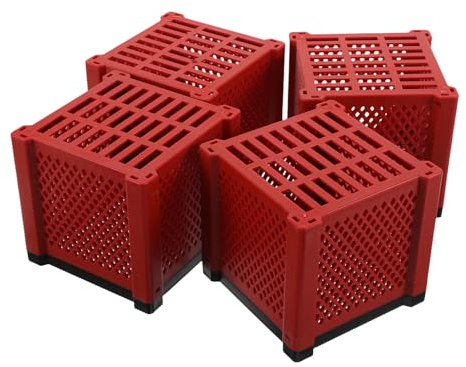 jojofuny Lot de 4 Boîtes de Filtration pour Aquarium en Plastique Cube Purificateur d'eau pour Bassin et Bocal à Poissons Compatible Médias Filtrants Facile à Nettoyer et Réutilisable