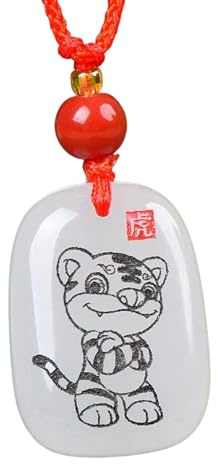Collar de jade para hombre, exquisitos colgantes de jade de hilo dorado, signos del zodiaco perro, cerdo, macho, hembra, estilo chino, zodíaco chino, elemento de animales, dale un regalo