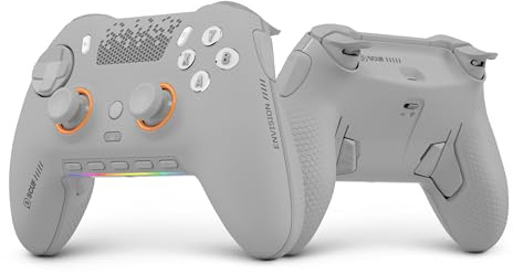 SCUF ENVISION PRO Wireless V2 (2025) PC Only Gaming Controller – Light Grey | Anti-Drift Thumbsticks, Five Remappable G-Keys, Remappable Back Paddles, Instant Triggers