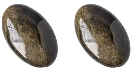 Tacdas 2X de Cristal Natural, Obsidiana Dorada, Piedra de Palma, Juguete para el Pulgar, Compresa Caliente, Artesanías, Salud Curativa, Energía Familiar, Regalos de Piedras Preciosas