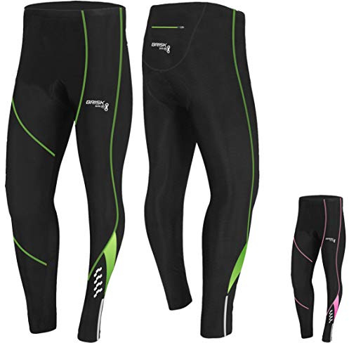 Brisk Bike Fahrradhose Damen Fahrradhose Fahrradhose Damen gepolstert Damen Fahrradhose (Black/Green, XL)