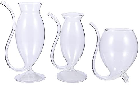 Amosfun 3 Stücke Kreative Wein Glas Strohhalme Tragbare Trinkbecher Für Party Home Hotel